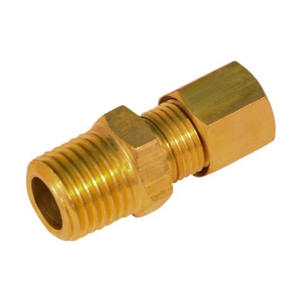 Everflow 1/4" O.D. COMP x MIP Adapter Pipe Fitting; Lead Free Brass C68-14-NL